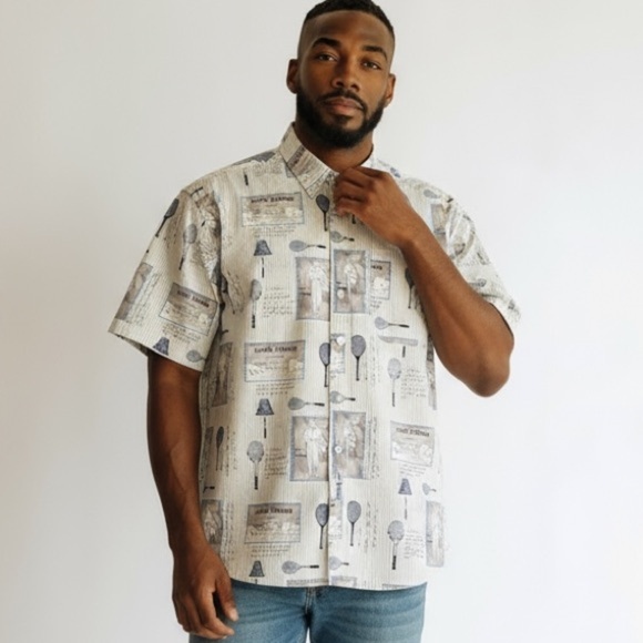 NAUTICA - SZ. LARGE - VINTAGE 90’s -AMERICAN LAWN TENNIS - EXCELLENT CONDITION - Picture 2 of 12